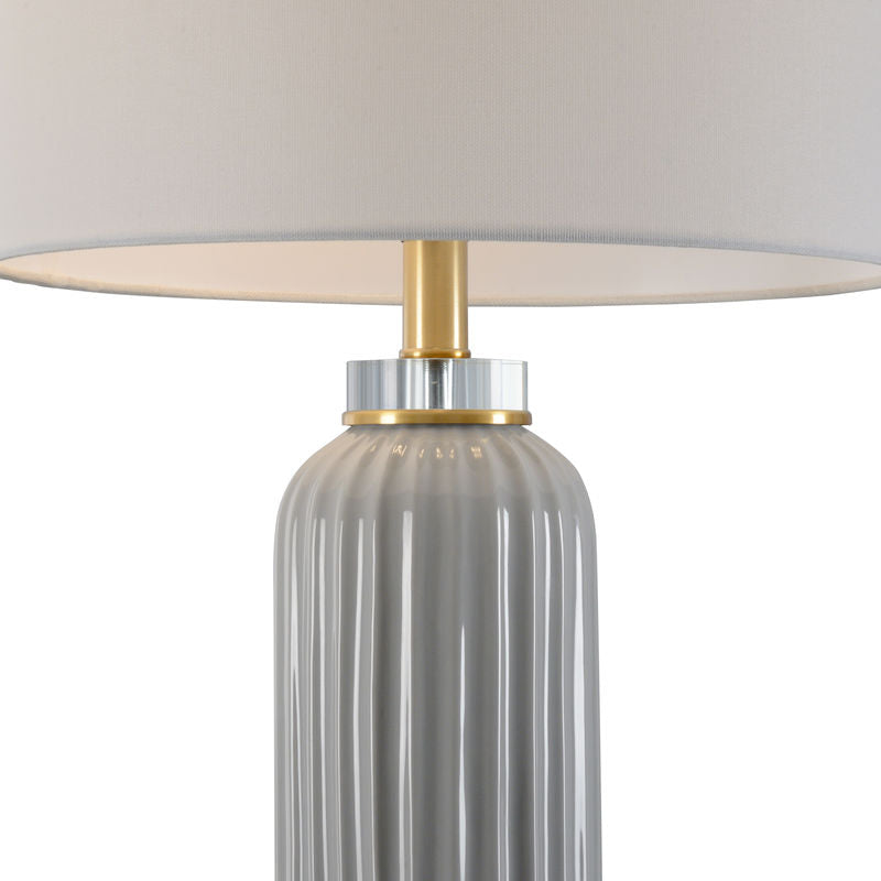 Samuel Glazed Fluted Ceramic Table Lamp