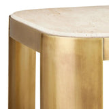 Sev Travertine Accent Table