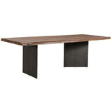 94" Brown Rectangular Dining Table Live Edge Seats 8 or 10 Dining Tables LOOMLAN By Moe's Home