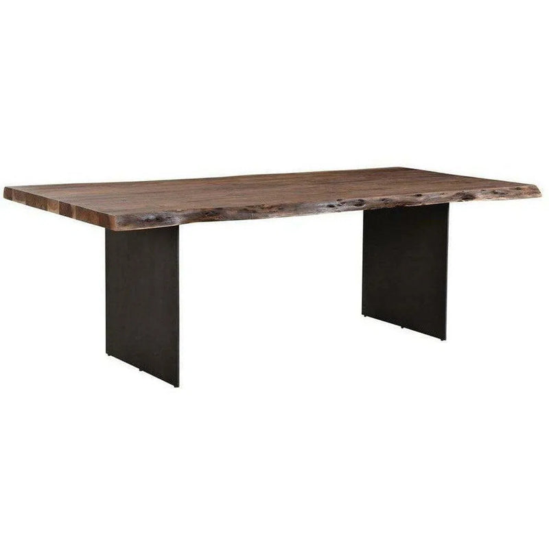 94" Brown Rectangular Dining Table Live Edge Seats 8 or 10 Dining Tables LOOMLAN By Moe's Home