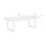 94" Tropea Wooden Outdoor Rectangular Dining Table-Outdoor Dining Tables-SUNPAN-LOOMLAN