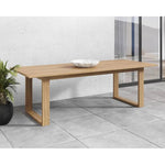 94" Tropea Wooden Outdoor Rectangular Dining Table - LOOMLAN - Outdoor Dining Tables