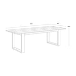 94" Tropea Wooden Outdoor Rectangular Dining Table - LOOMLAN - Outdoor Dining Tables