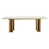 94.5" Astara Marble Topped Rectangular Dining Table