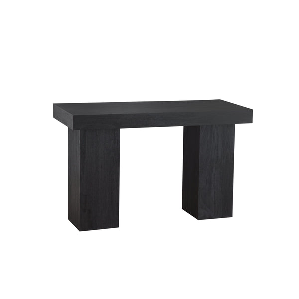 Padula Wood Black Rectangular Console Table