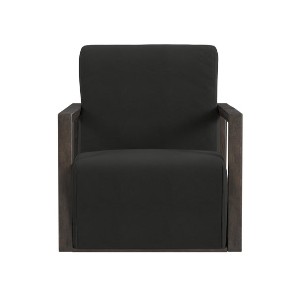 Asher Wood Black Accent Arm Chair