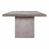 94.5 Inch Oak Dining Table Grey Contemporary Dining Tables LOOMLAN By Moe's Home