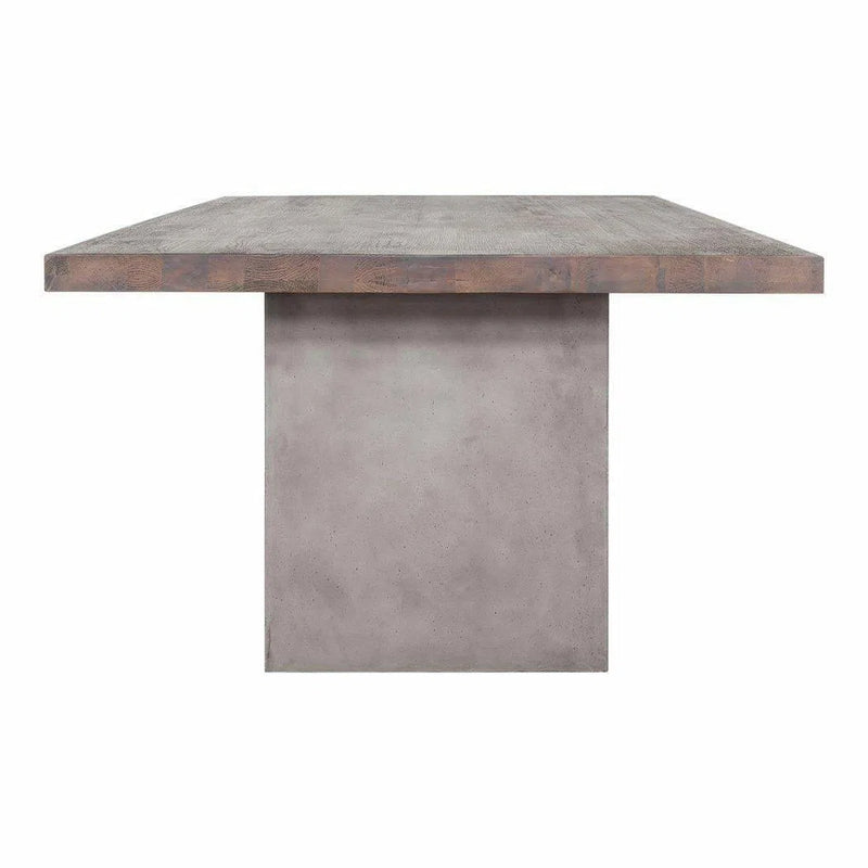 94.5 Inch Oak Dining Table Grey Contemporary Dining Tables LOOMLAN By Moe's Home