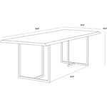 95" Donnelly Wooden Rectangular Dining Table - LOOMLAN - SUNPAN - Dining Tables