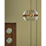 9.5 in. Coquette Optic Crystal & Metal Gold Chandelier - LOOMLAN - Currey & Co - Chandeliers