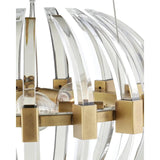 9.5 in. Coquette Optic Crystal & Metal Gold Chandelier - LOOMLAN - Currey & Co - Chandeliers