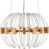 9.5 in. Coquette Optic Crystal & Metal Gold Chandelier - LOOMLAN - Currey & Co - Chandeliers