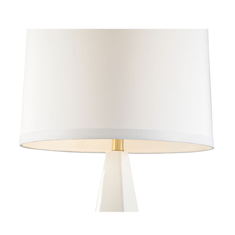 Seed White Glossy Finish With Acrylic Base Table Lamp