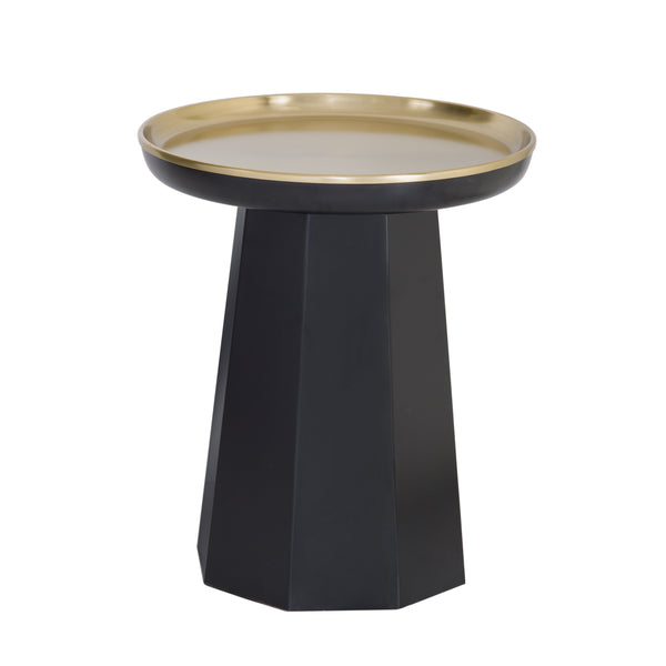Lorne Metal and Iron Black Round Scatter Table