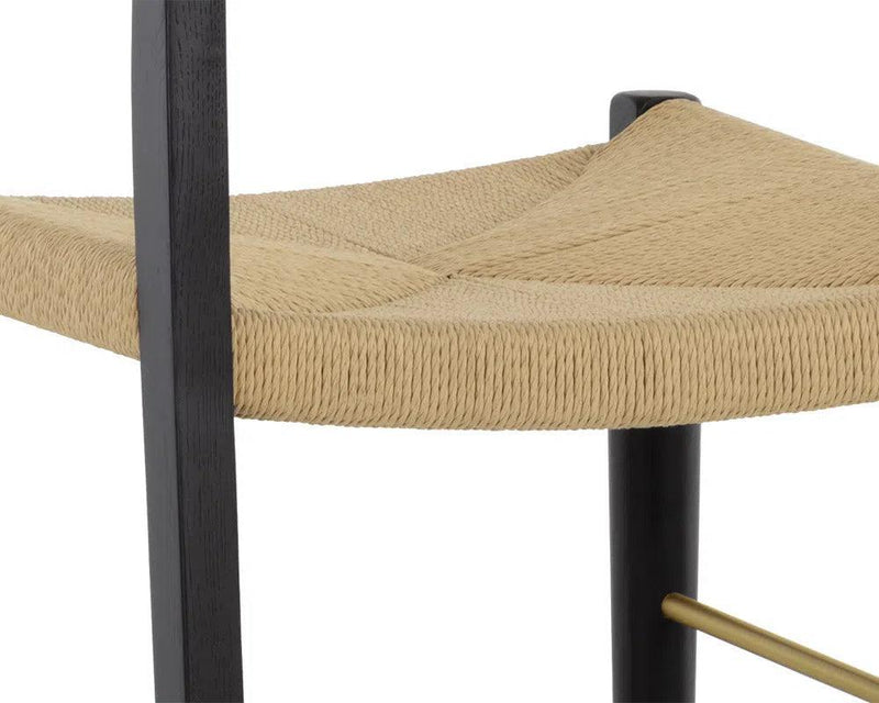 Bondi Rope Upholstered Wooden Counter Stool