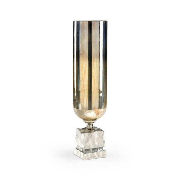 Shelby Hurricane Reflective Finish Patio Candleholder