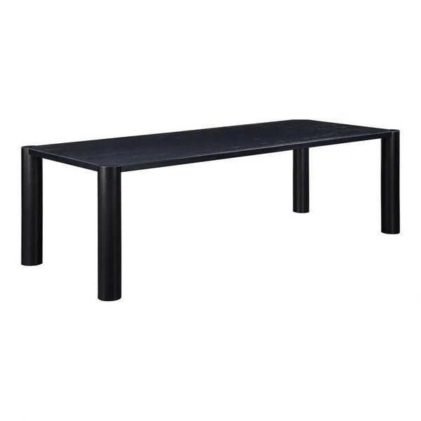 96" Solid Oak Wood Black Rectangular Post Dining Table Dining Tables LOOMLAN By Moe's Home