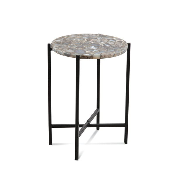 Cicco Metal Black Round Accent Table