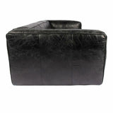 96.5 Inch Sofa Darkstar Black Leather Black Contemporary Sofas & Loveseats LOOMLAN By Moe's Home