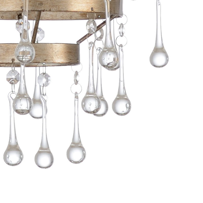 Ansley Silver Vintage Crystal Chandelier