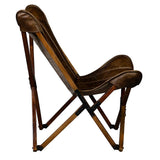 Evanston Leather Upholstered Folding Chair