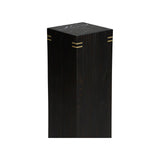 Shou Sugi Ban Modern Black Pedestal-Side Tables-Wildwood-LOOMLAN