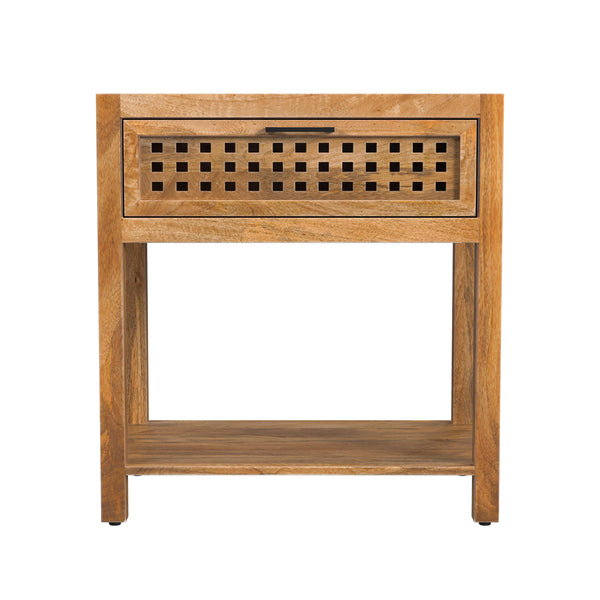 Pentak Wood Brown Chairside Rectangular End Table