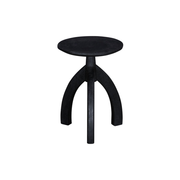 Larson Wood Black Round Accent Table