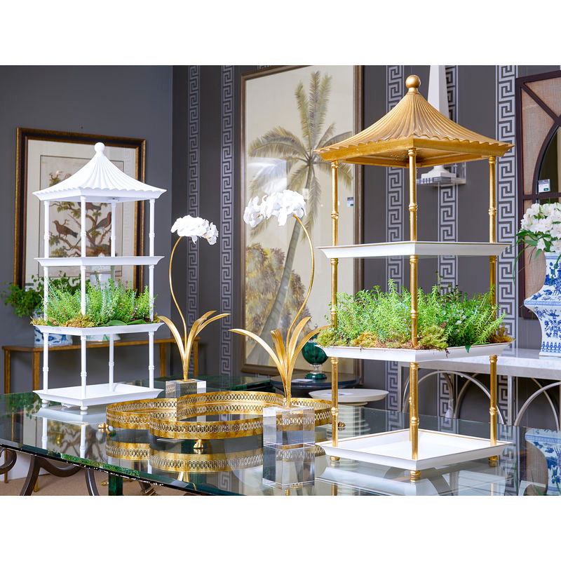 Pagoda Elegance White Shelf