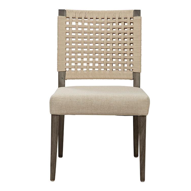 Savannah Rope Upholstered Armless Side Chair