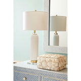 Samuel Glazed Fluted Ceramic Table Lamp