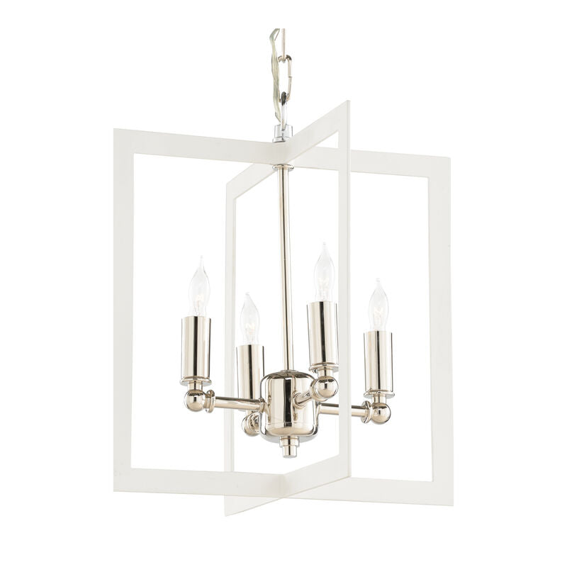 Bayberry Hanging Clean White Finish Chandelier