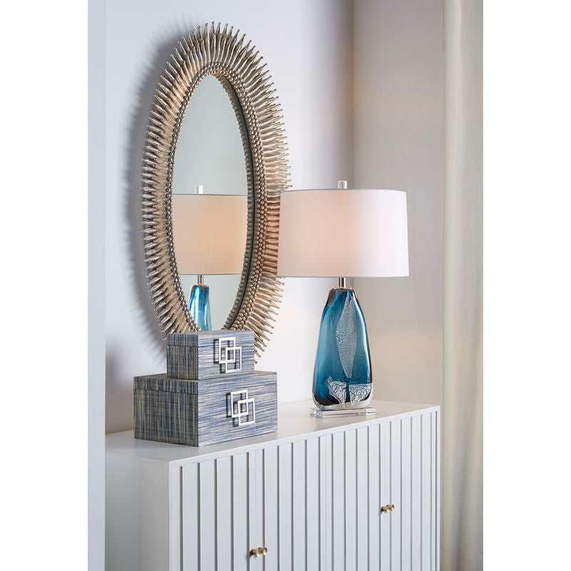 Lucius Oval Shaped Wall Mirror-Wall Mirrors-Wildwood-LOOMLAN