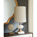 Charlotte Natural White Alabaster Table Lamp