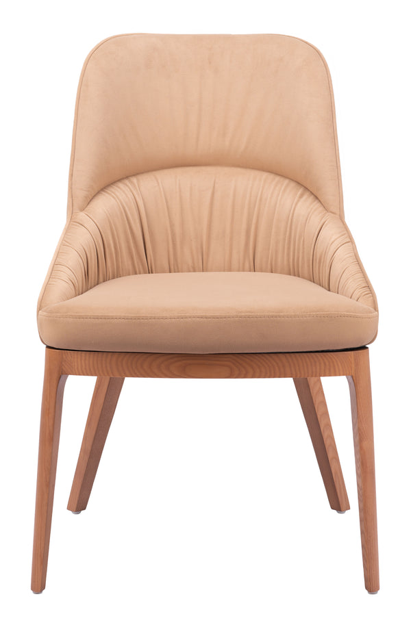 Ayr Wood Tan Armless Dining Chair (Set of 2)