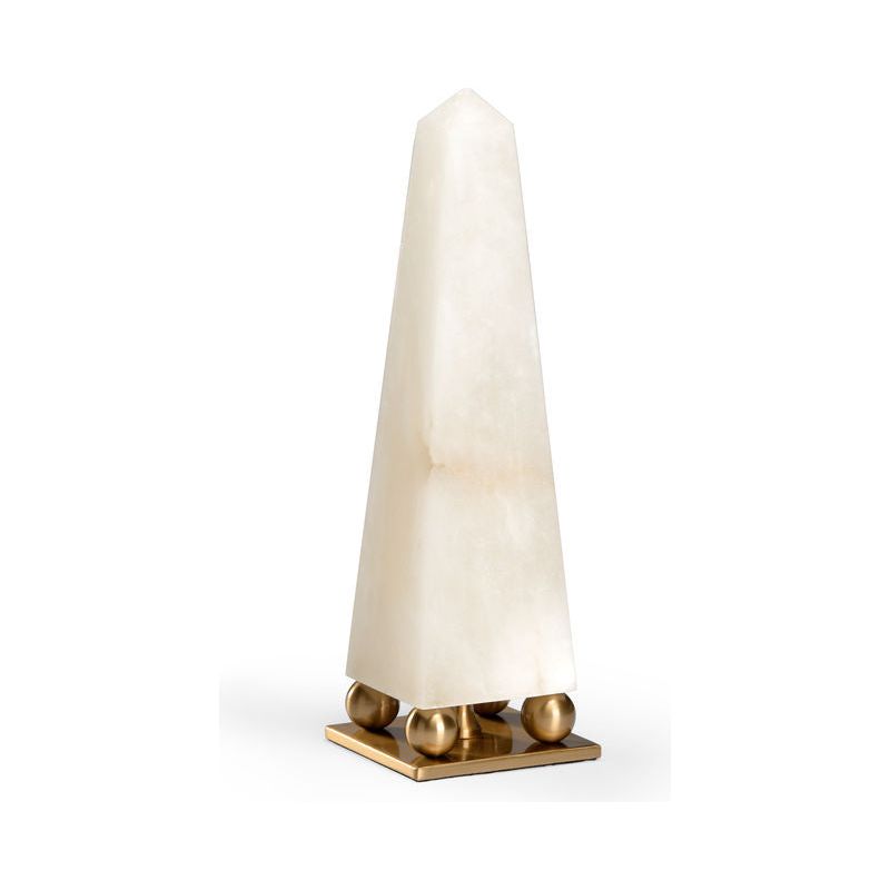 Alabaster Obelisk White Sculpture