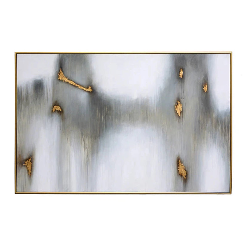 Water Marks Hand Wall Art With Gold Floater Frame