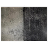 Opposites Attract Set Of 2 - Charcoal Floater Frame Art