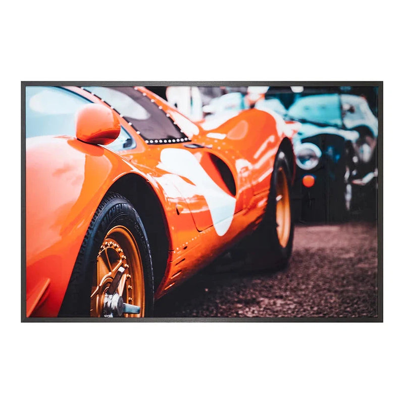 Vintage Ferrari Wall Art - Charcoal Frame - 72" x 48"