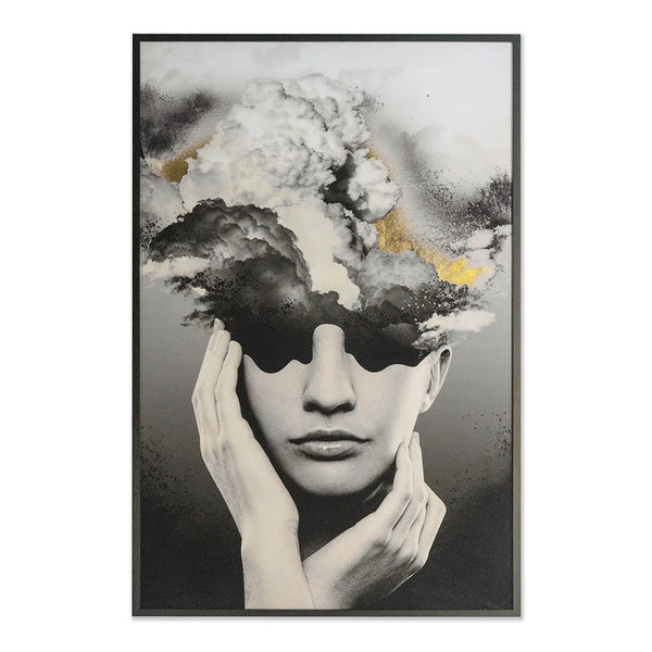 Beautiful Mind 40" X 60" Black Frame Luxe Wall Art