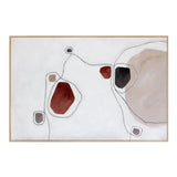 Modern Hand-Painted Wall Art With Natural Floater Frame