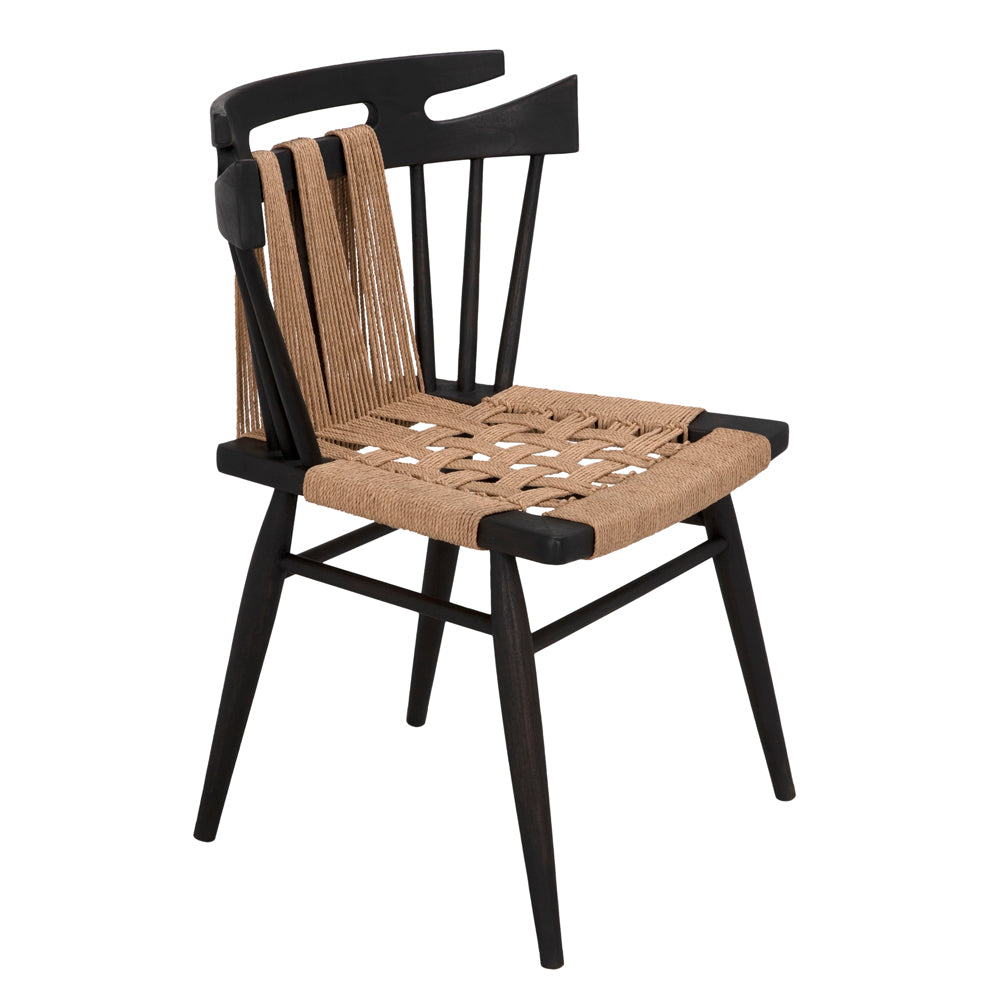 Kikki Black Wood Framed Dining Chair