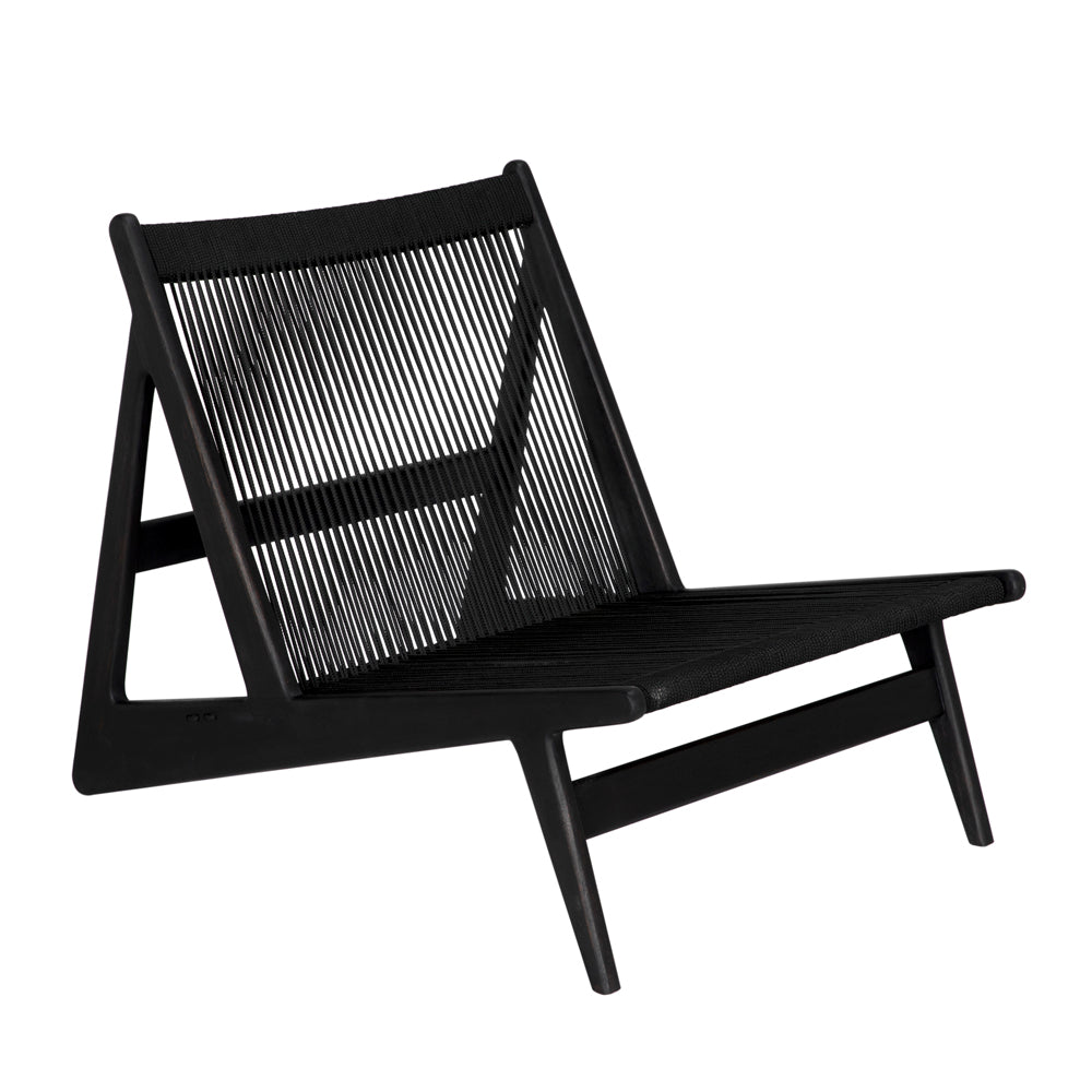 Luger Wooden Black Accent Chair