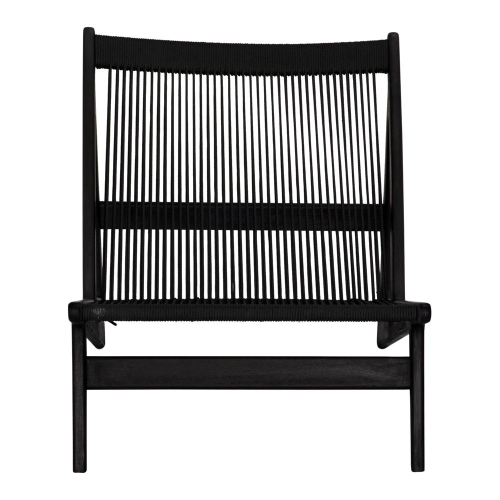 Luger Wooden Black Accent Chair