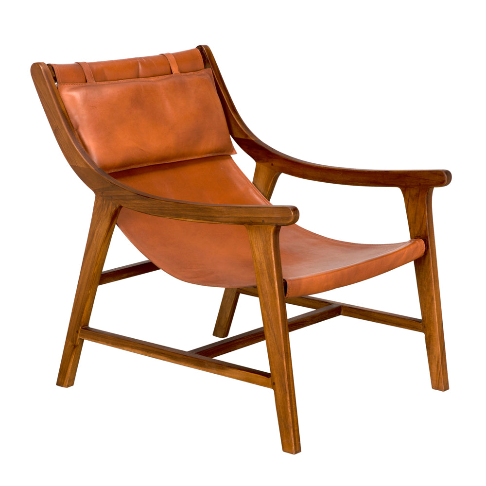 Gilberto Teak Wood Framed Club Chair