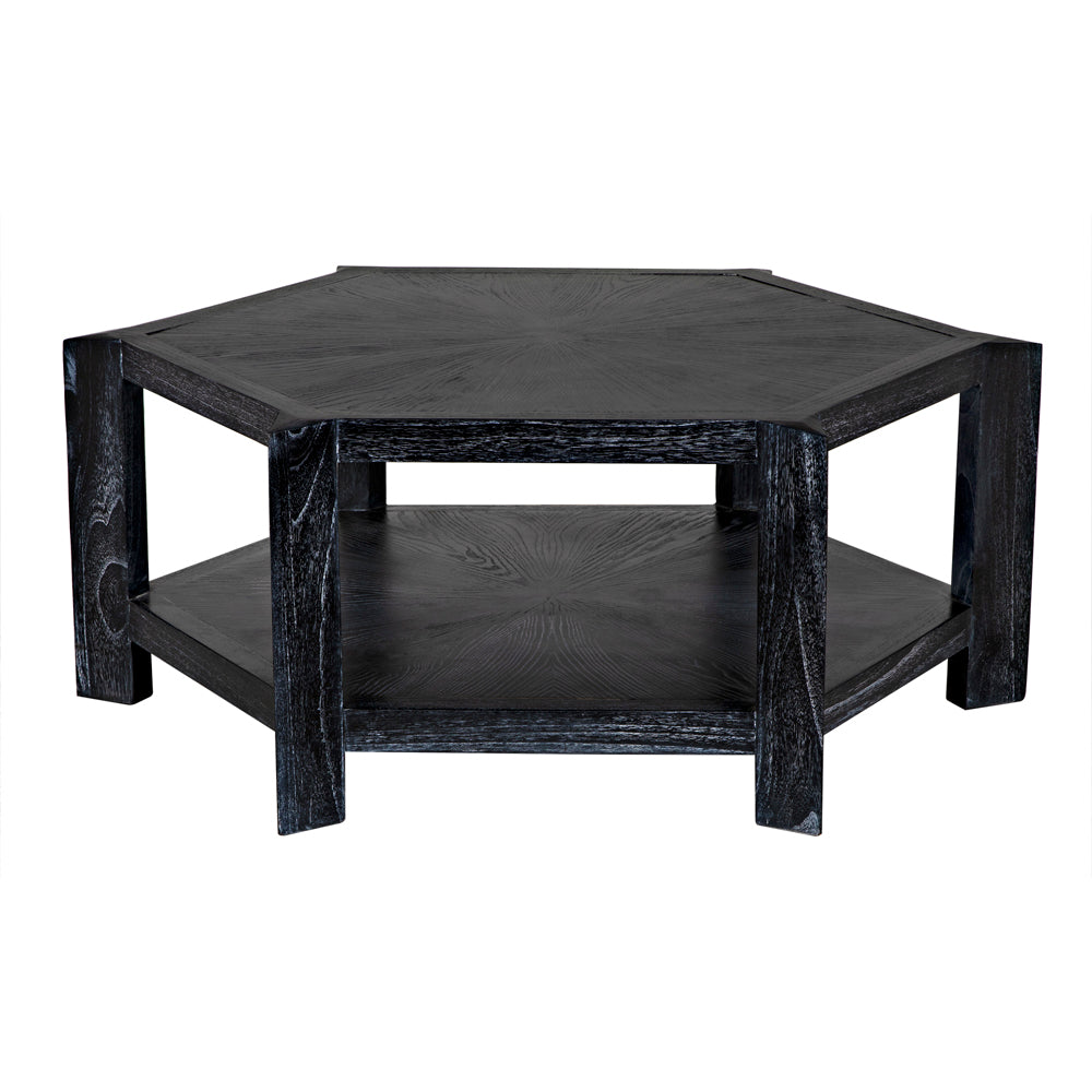 Yuhuda Wooden Black Coffee Table