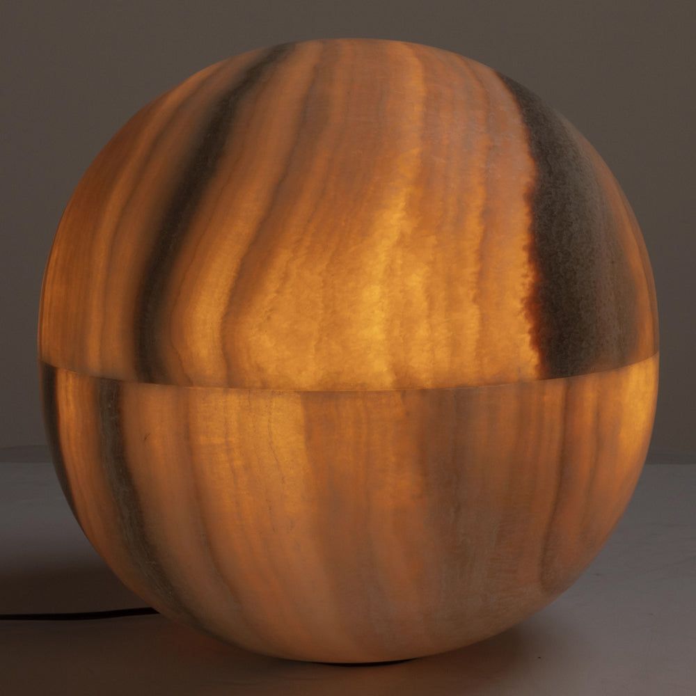 Onyx Globe Style Round Table Lamp