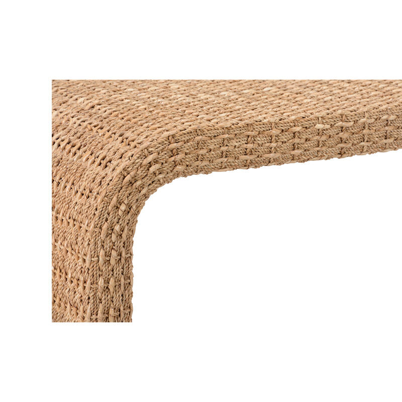 Abaca Rope Warppeed Waterfall Console Table-Console Tables-Chelsea House-LOOMLAN