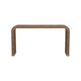 Abaca Rope Warppeed Waterfall Console Table-Console Tables-Chelsea House-LOOMLAN