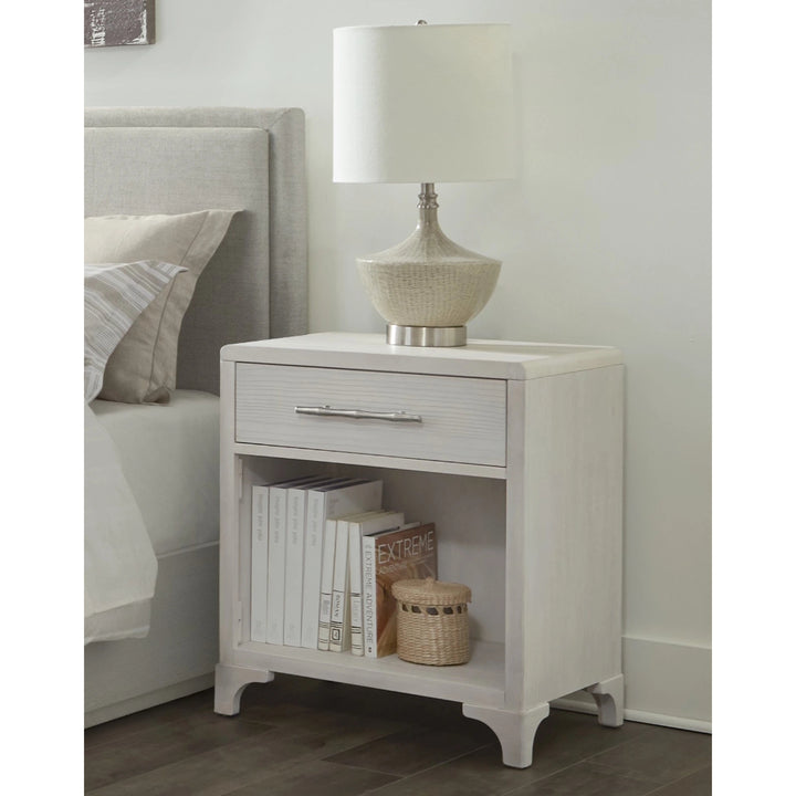 Abaco One Drawer White Nightstand (Set of 2)-Nightstands-Panama Jack-LOOMLAN